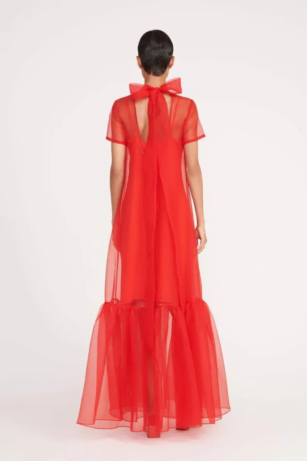 STAUD Dresses CALLUNA DRESS Red Rose 8211 Women STAUD Dresses CALLUNA DRESS Red Rose 8211 Women