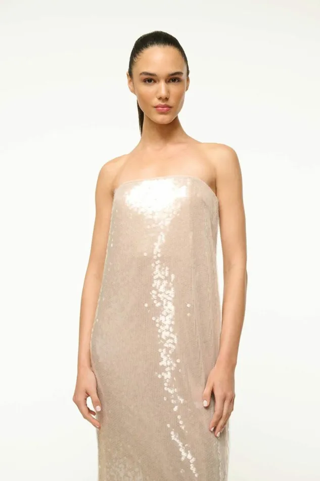 STAUD Dresses CASEY DRESS Moon 8211 Women STAUD Dresses CASEY DRESS Moon 8211 Women