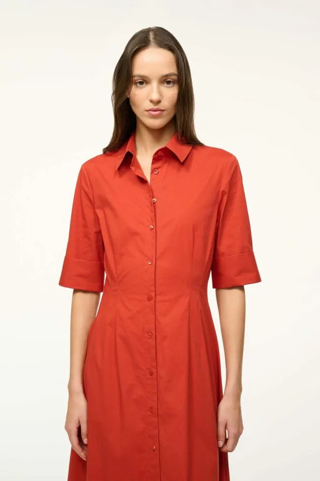 STAUD Dresses JOAN MAXI DRESS Rust 8211 Women