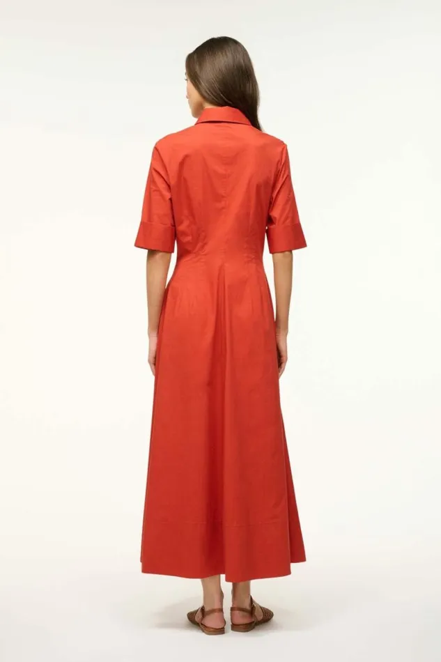 STAUD Dresses JOAN MAXI DRESS Rust 8211 Women