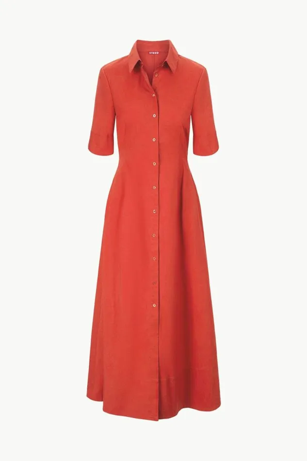 STAUD Dresses JOAN MAXI DRESS Rust 8211 Women