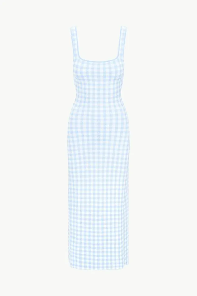 STAUD Dresses KATIE DRESS Sky Gingham 8211 Women