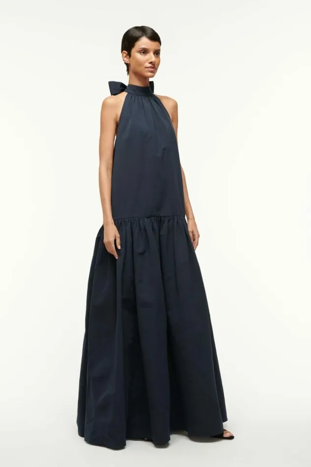 STAUD Dresses MAXI MARLOWE DRESS Navy 8211 Women