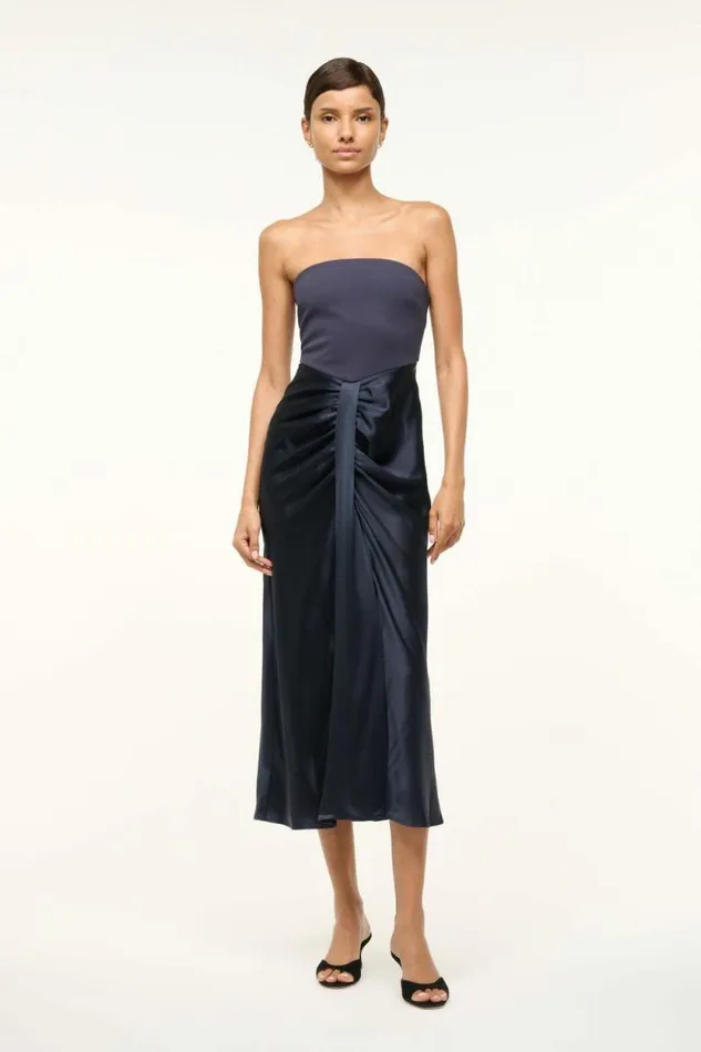 STAUD Dresses MIDI WAYFARING DRESS Navy 8211 Women