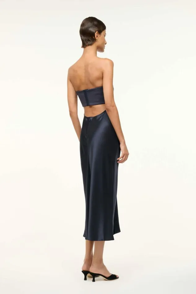STAUD Dresses MIDI WAYFARING DRESS Navy 8211 Women STAUD Dresses MIDI WAYFARING DRESS Navy 8211 Women