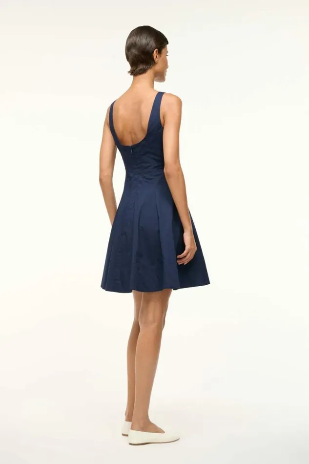 STAUD Dresses MINI WELLS DRESS Navy 8211 Women
