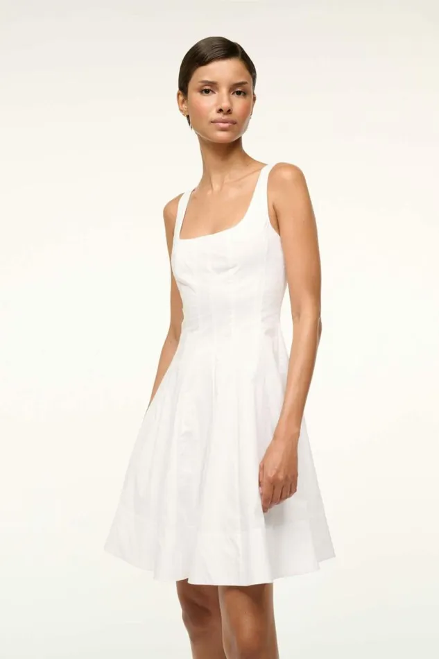 STAUD Dresses MINI WELLS DRESS White 8211 Women