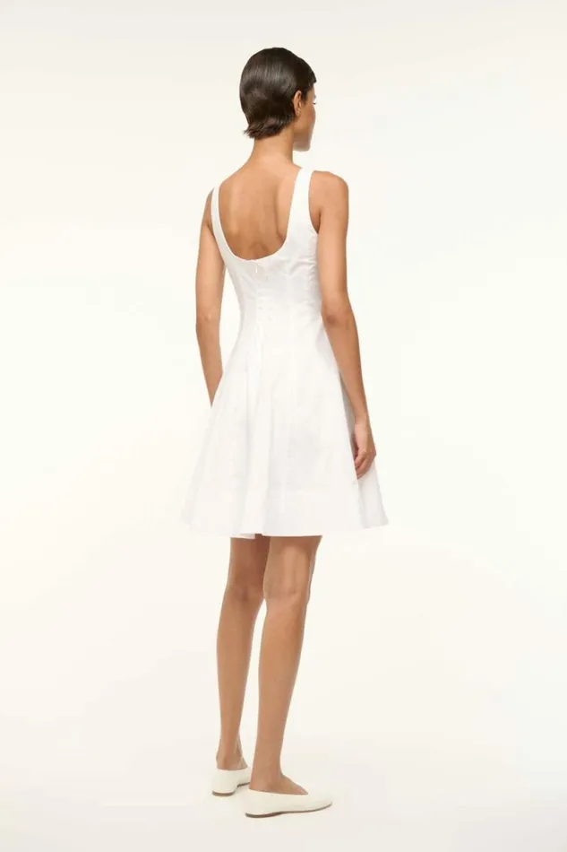 STAUD Dresses MINI WELLS DRESS White 8211 Women