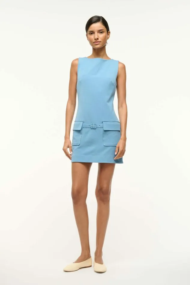 STAUD Dresses SHEILA DRESS Slate Blue 8211 Women