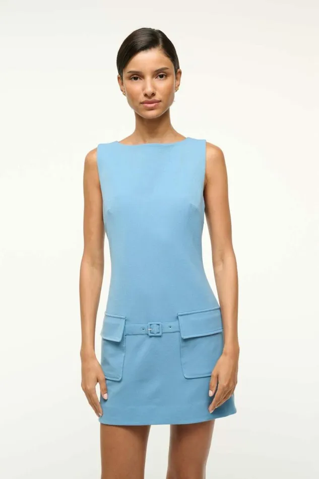 STAUD Dresses SHEILA DRESS Slate Blue 8211 Women
