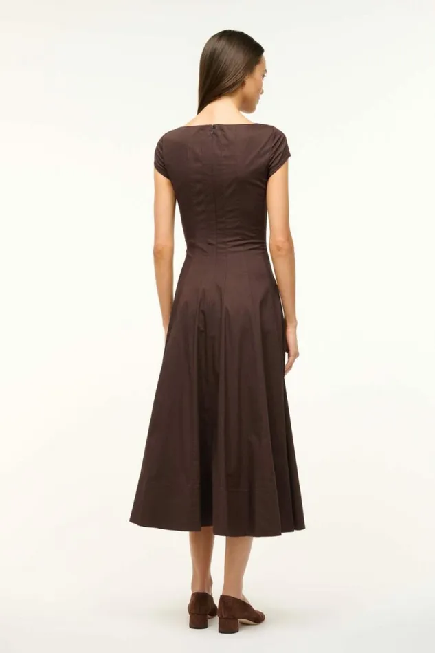 STAUD Dresses SHORT SLEEVE WELLS DRESS Earth 8211 Women