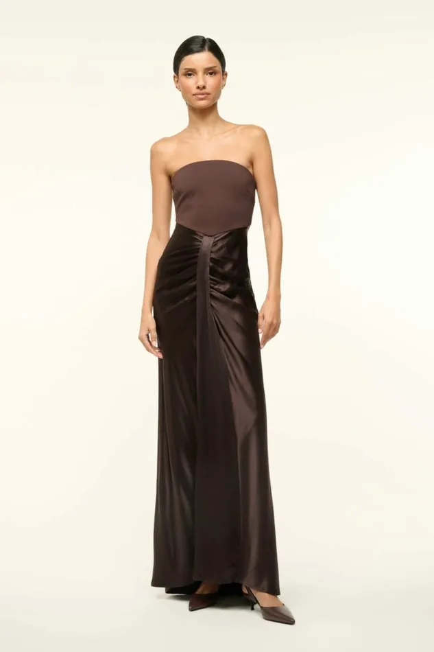 STAUD Dresses WAYFARING DRESS Dark Chocolate 8211 Women