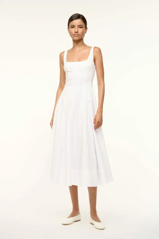 STAUD Dresses WELLS DRESS White 8211 Women