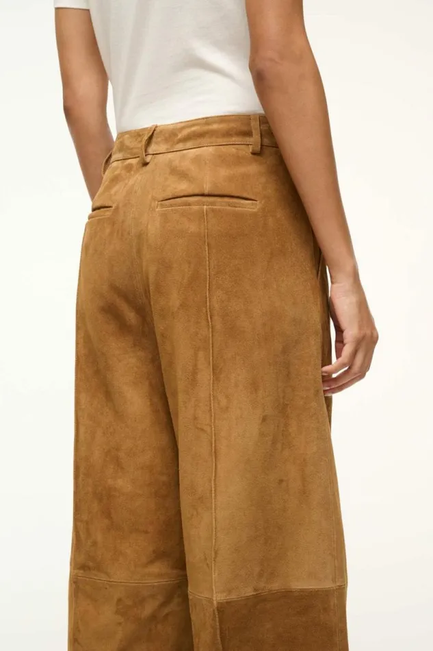 STAUD Pants and Shorts MASONRY PANT Tan Suede 8211 Women STAUD Pants and Shorts MASONRY PANT Tan Suede 8211 Women