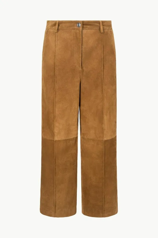 STAUD Pants and Shorts MASONRY PANT Tan Suede 8211 Women STAUD Pants and Shorts MASONRY PANT Tan Suede 8211 Women
