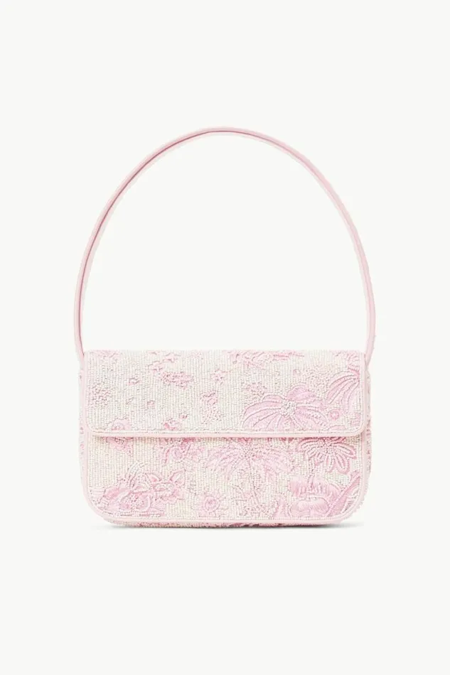 STAUD Shoulder TOMMY BEADED BAG Ivory Cherry Blossom Toile 8211 Women