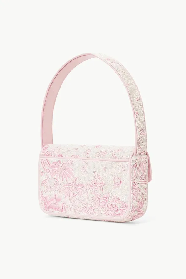 STAUD Shoulder TOMMY BEADED BAG Ivory Cherry Blossom Toile 8211 Women