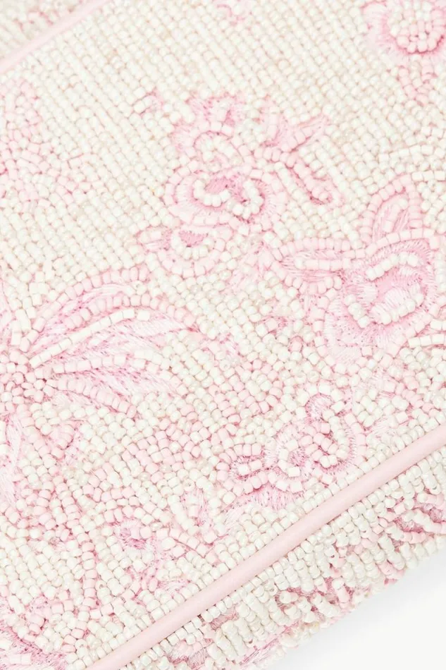 STAUD Shoulder TOMMY BEADED BAG Ivory Cherry Blossom Toile 8211 Women