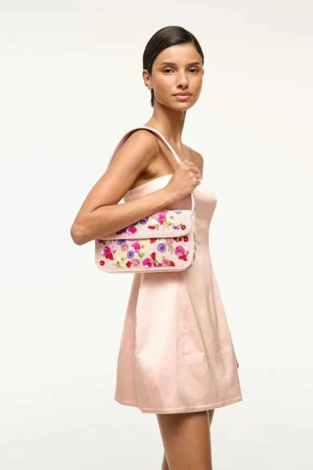 STAUD Shoulder TOMMY BEADED BAG Wildflowers 8211 Women STAUD Shoulder TOMMY BEADED BAG Wildflowers 8211 Women