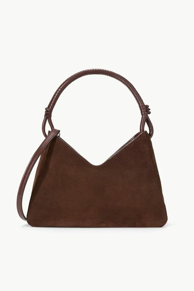 STAUD Shoulder VALERIE SHOULDER BAG Mahogany Suede 8211 Women