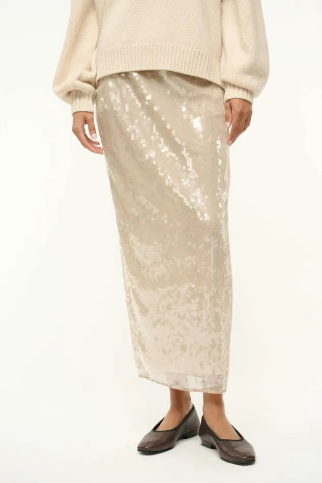 STAUD Skirts CASEY SKIRT Moon 8211 Women STAUD Skirts CASEY SKIRT Moon 8211 Women