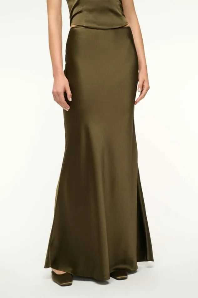 STAUD Skirts ODIN SILK SKIRT Woodland 8211 Women STAUD Skirts ODIN SILK SKIRT Woodland 8211 Women