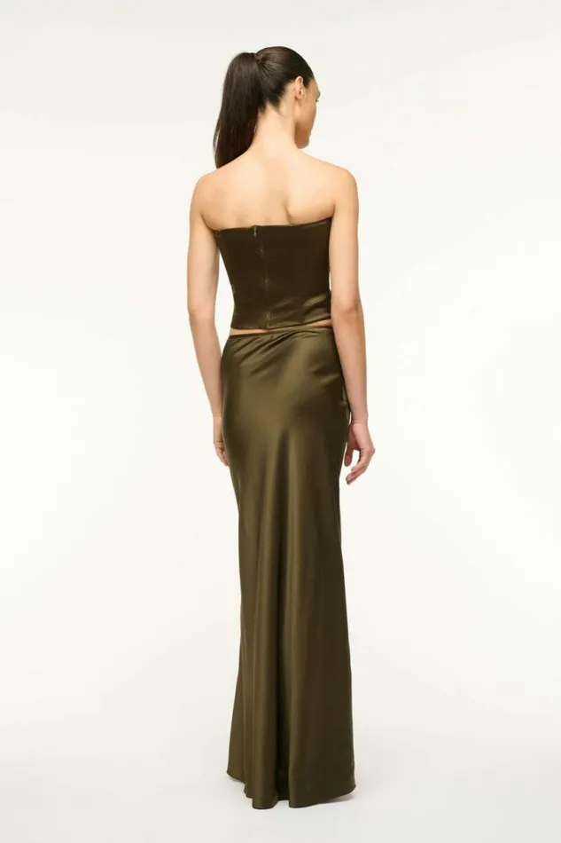 STAUD Skirts ODIN SILK SKIRT Woodland 8211 Women STAUD Skirts ODIN SILK SKIRT Woodland 8211 Women