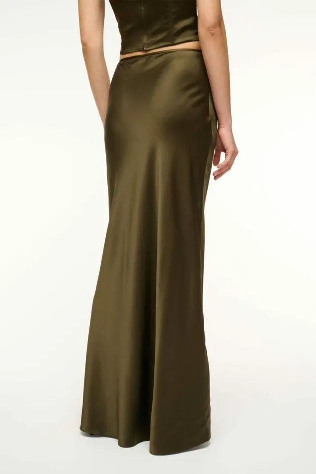 STAUD Skirts ODIN SILK SKIRT Woodland 8211 Women STAUD Skirts ODIN SILK SKIRT Woodland 8211 Women