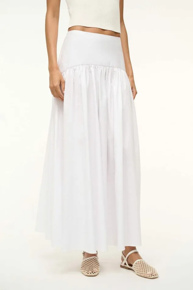 STAUD Skirts PROCIDA SKIRT White 8211 Women STAUD Skirts PROCIDA SKIRT White 8211 Women
