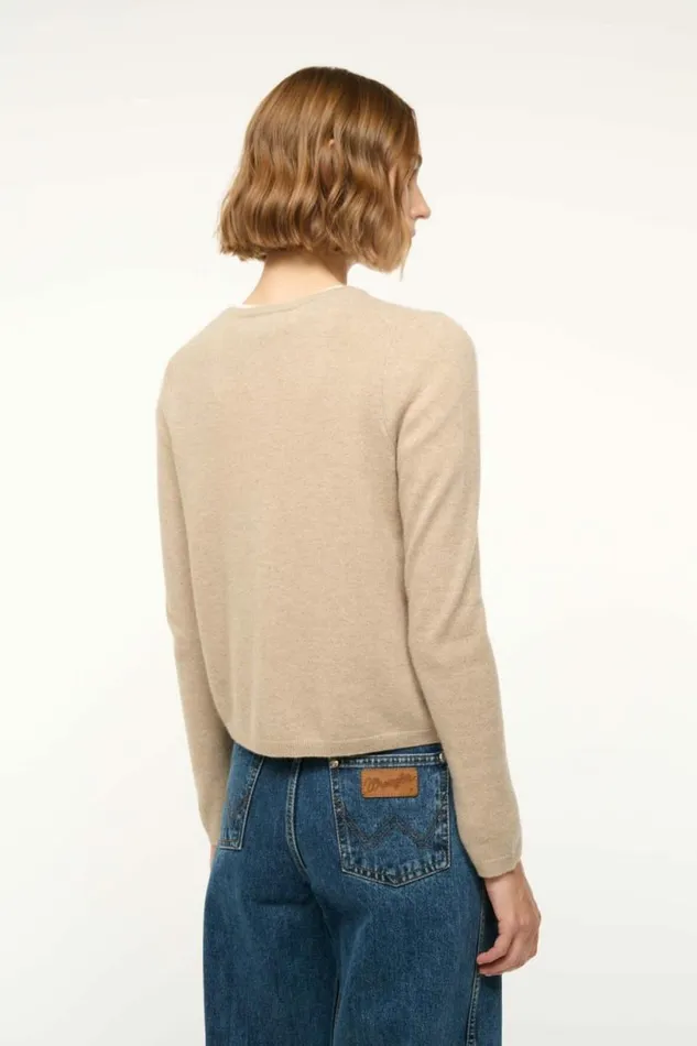 STAUD Sweaters MIDNIGHT CASHMERE CARDIGAN Stone 8211 Women STAUD Sweaters MIDNIGHT CASHMERE CARDIGAN Stone 8211 Women