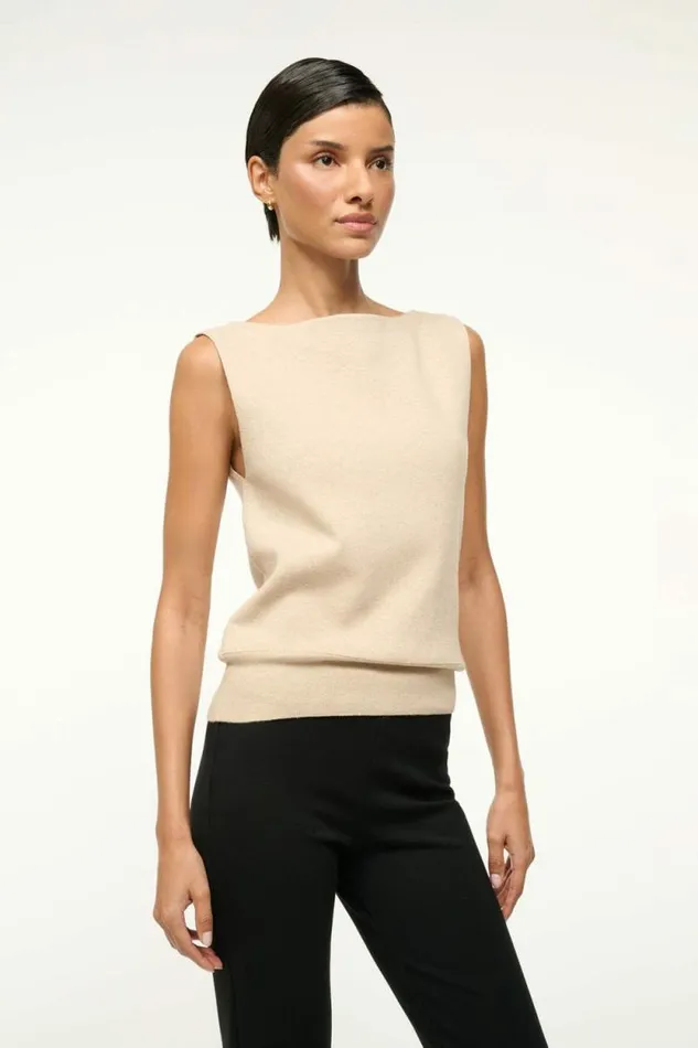 STAUD Sweaters ROCKI SWEATER Stone 8211 Women STAUD Sweaters ROCKI SWEATER Stone 8211 Women