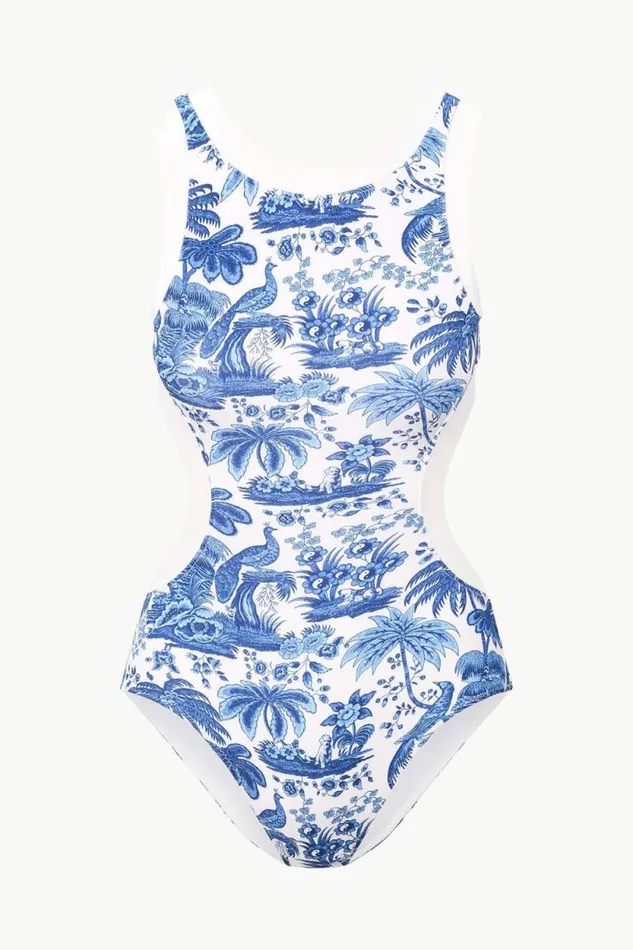 STAUD Swim DOLCE ONE PIECE Blue Toile 8211 Women
