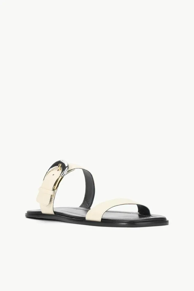 STAUD Swim HARLOW FLAT SANDAL Cream 8211 Women STAUD Swim HARLOW FLAT SANDAL Cream 8211 Women