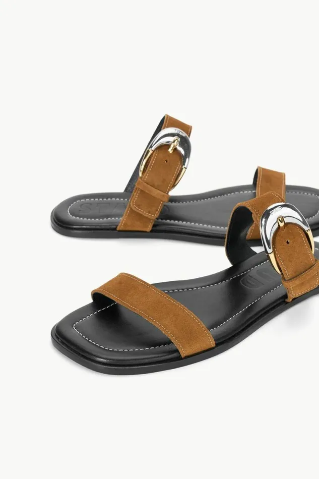 STAUD Swim HARLOW FLAT SANDAL Tan 8211 Women STAUD Swim HARLOW FLAT SANDAL Tan 8211 Women