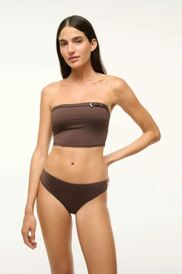 STAUD Swim JUNO BIKINI TOP Dark Chocolate 8211 Women