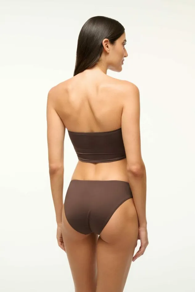 STAUD Swim JUNO BIKINI TOP Dark Chocolate 8211 Women