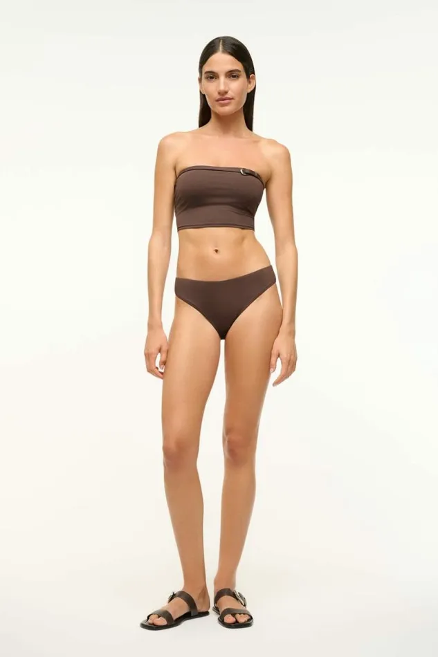 STAUD Swim JUNO BIKINI TOP Dark Chocolate 8211 Women