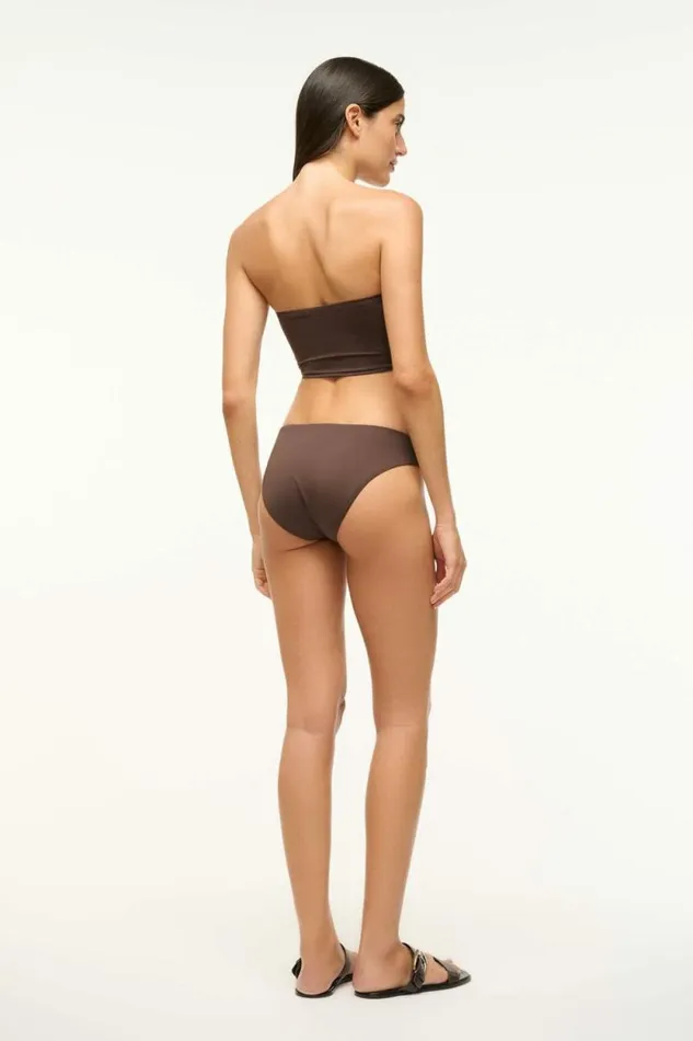 STAUD Swim JUNO BIKINI TOP Dark Chocolate 8211 Women