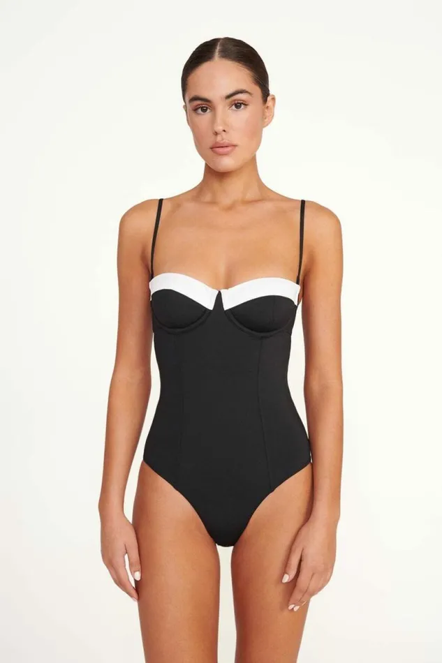 STAUD Swim MAEVE ONE PIECE Blackandwhite 8211 Women