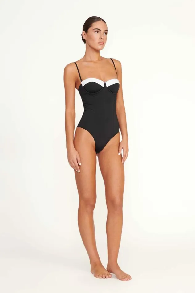 STAUD Swim MAEVE ONE PIECE Blackandwhite 8211 Women