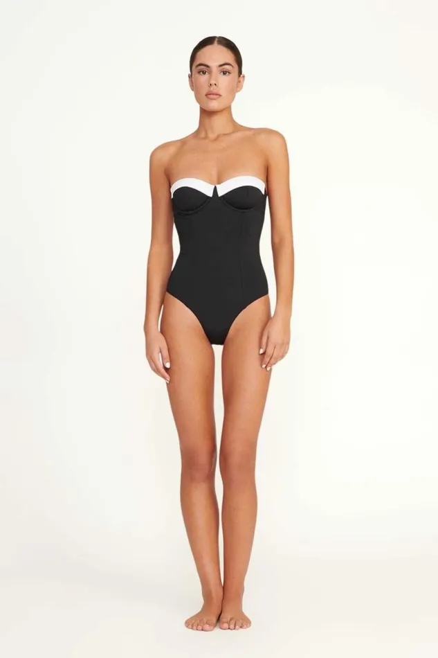 STAUD Swim MAEVE ONE PIECE Blackandwhite 8211 Women