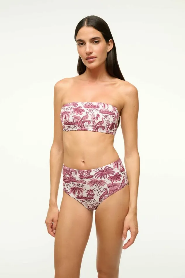STAUD Swim MALA BIKINI TOP Bordeaux Toile 8211 Women