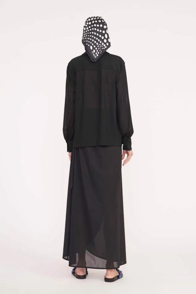 STAUD Swim MIRIAM COVERUP TOP Black 8211 Women