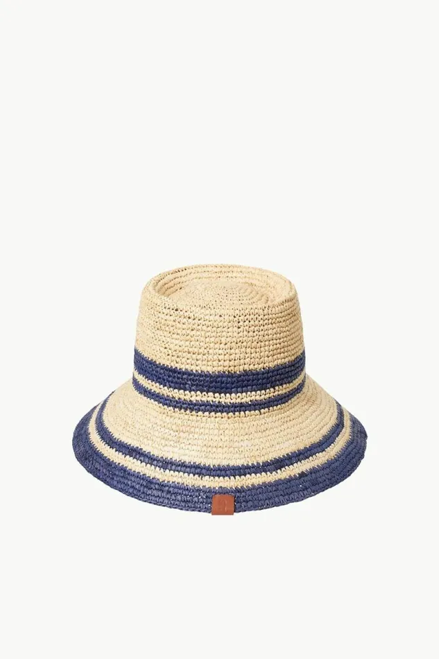 STAUD Swim RITA BUCKET HAT Natural Navy 8211 Women