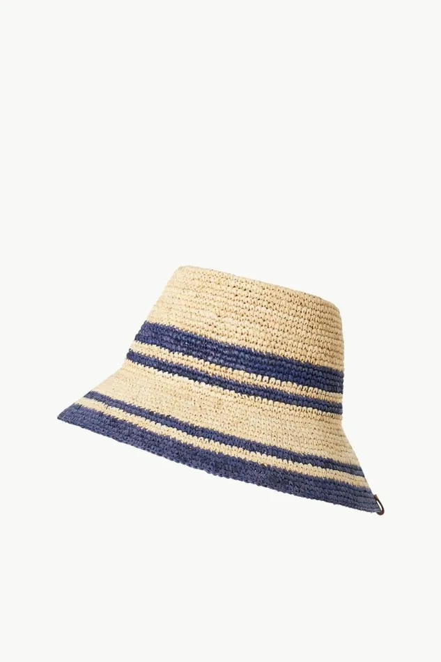 STAUD Swim RITA BUCKET HAT Natural Navy 8211 Women