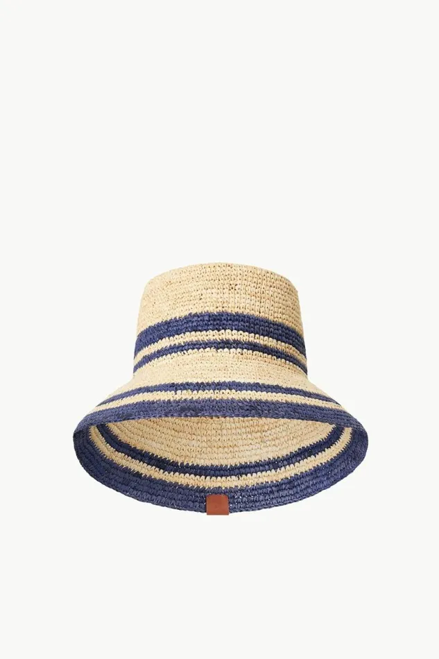 STAUD Swim RITA BUCKET HAT Natural Navy 8211 Women