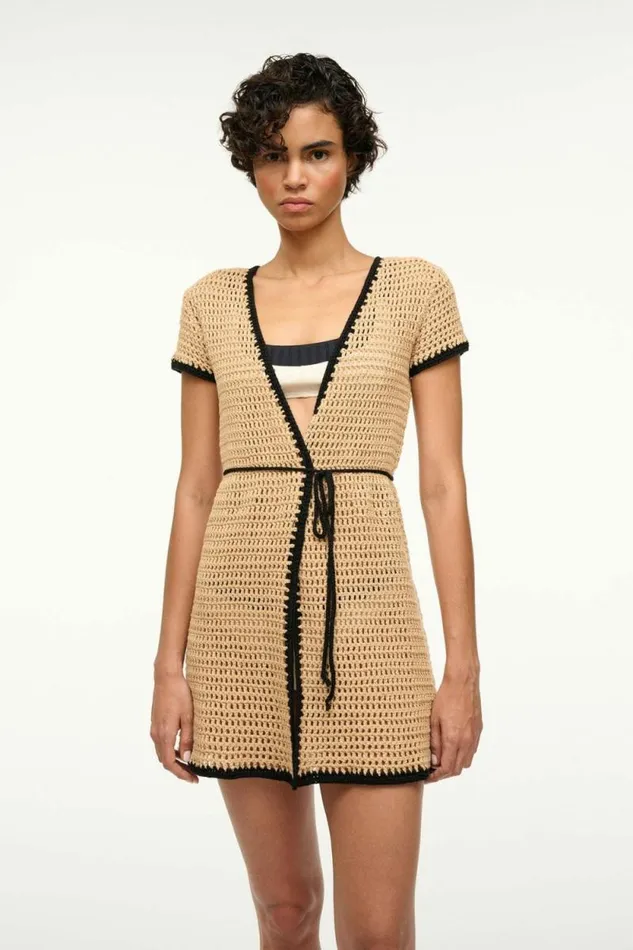 STAUD Swim SPRITZ COVERUP DRESS Natural 8211 Women STAUD Swim SPRITZ COVERUP DRESS Natural 8211 Women