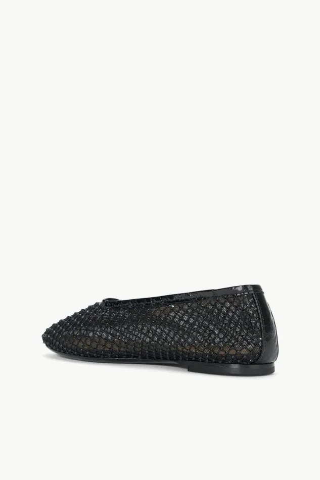 STAUD The Evening Edit ALBA BALLET FLAT Black Crystal Mesh 8211 Women STAUD The Evening Edit ALBA BALLET FLAT Black Crystal Mesh 8211 Women