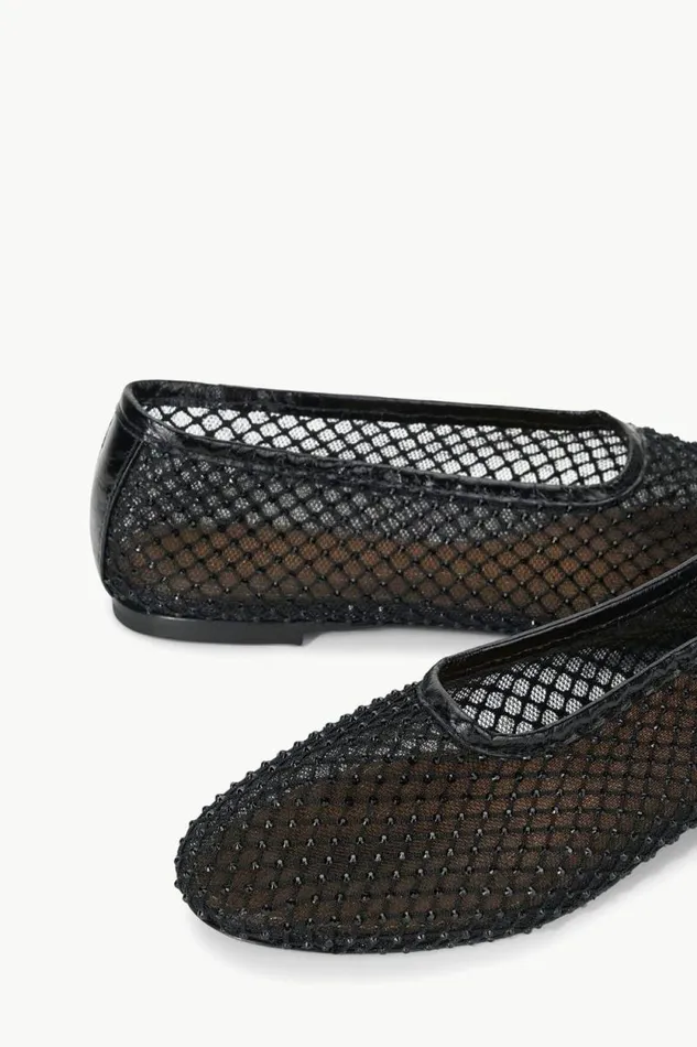 STAUD The Evening Edit ALBA BALLET FLAT Black Crystal Mesh 8211 Women STAUD The Evening Edit ALBA BALLET FLAT Black Crystal Mesh 8211 Women