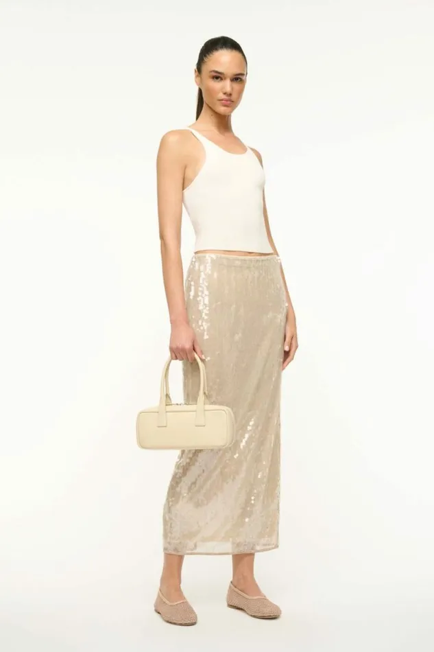 STAUD The Evening Edit THE DUDE SHOULDER BAG Cream 8211 Women STAUD The Evening Edit THE DUDE SHOULDER BAG Cream 8211 Women